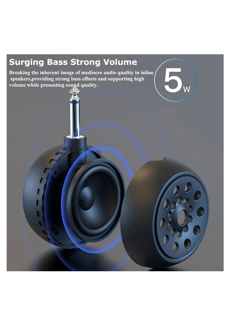 Mini Bluetooth Electric Guitar Amp with Big Speaker, Clean and Distortion Effects, Volume Control, Compact Design in Black