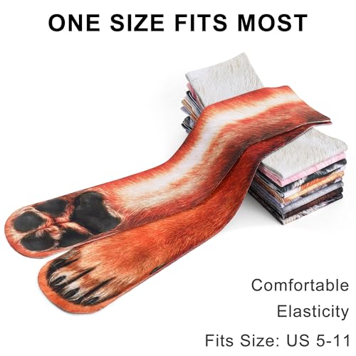 Tiaronics Funny Animal Paw Socks Novelty Socks Gag Gifts for White Elephant Gift Exchange(Dog) - Image 4