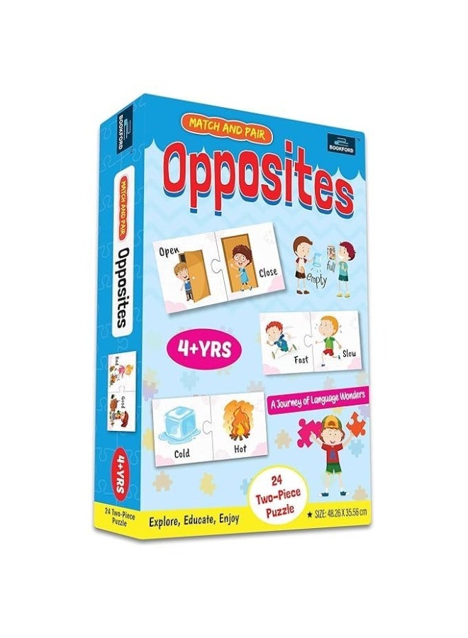 PITARA Match & Pair Opposites Words Jigsaw Puzzle for Kids, 24 Two-Piece Puzzles - Image 2