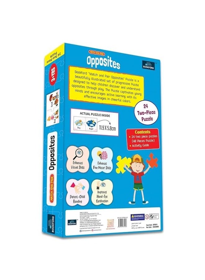 PITARA Match & Pair Opposites Words Jigsaw Puzzle for Kids, 24 Two-Piece Puzzles - Image 3