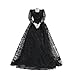 E-TING ETING Exquisite Handcrafted Black Lace Gown Evening Gala Dress for 115 Inch Girl Doll - Image 2