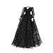 E-TING ETING Exquisite Handcrafted Black Lace Gown Evening Gala Dress for 115 Inch Girl Doll - Image 4