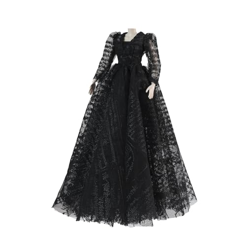 E-TING ETING Exquisite Handcrafted Black Lace Gown Evening Gala Dress for 115 Inch Girl Doll - Image 5