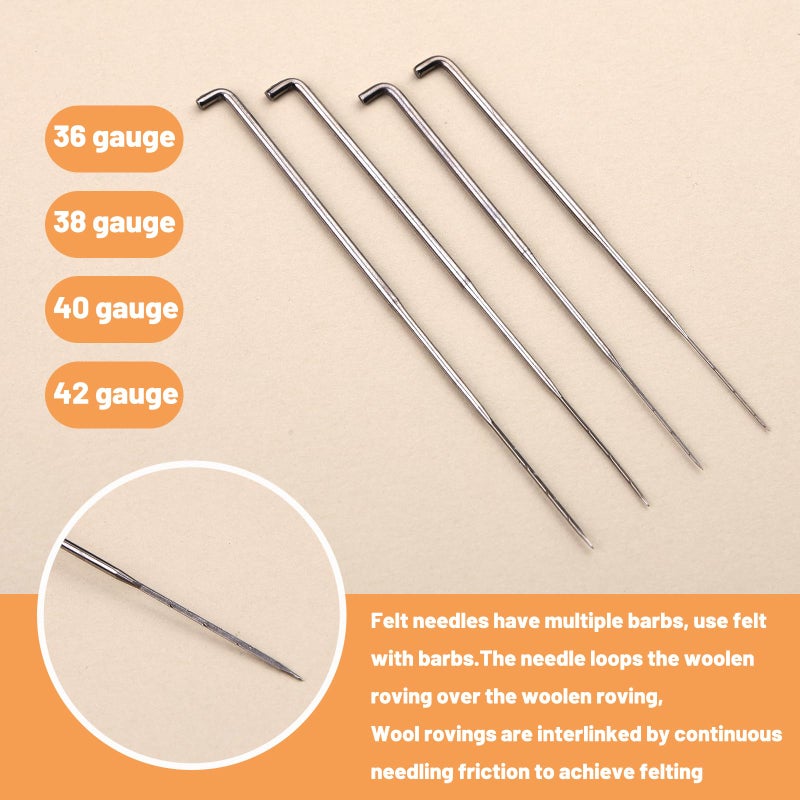 Yizzvb 80PCS Needle Felting Needles, 4 Sizes Wool Felting Needles, Needle Felting Tools Supplies Kit with Felting Needles Fingercots Storage Box for DIY Wool Felting Crafts - Image 4