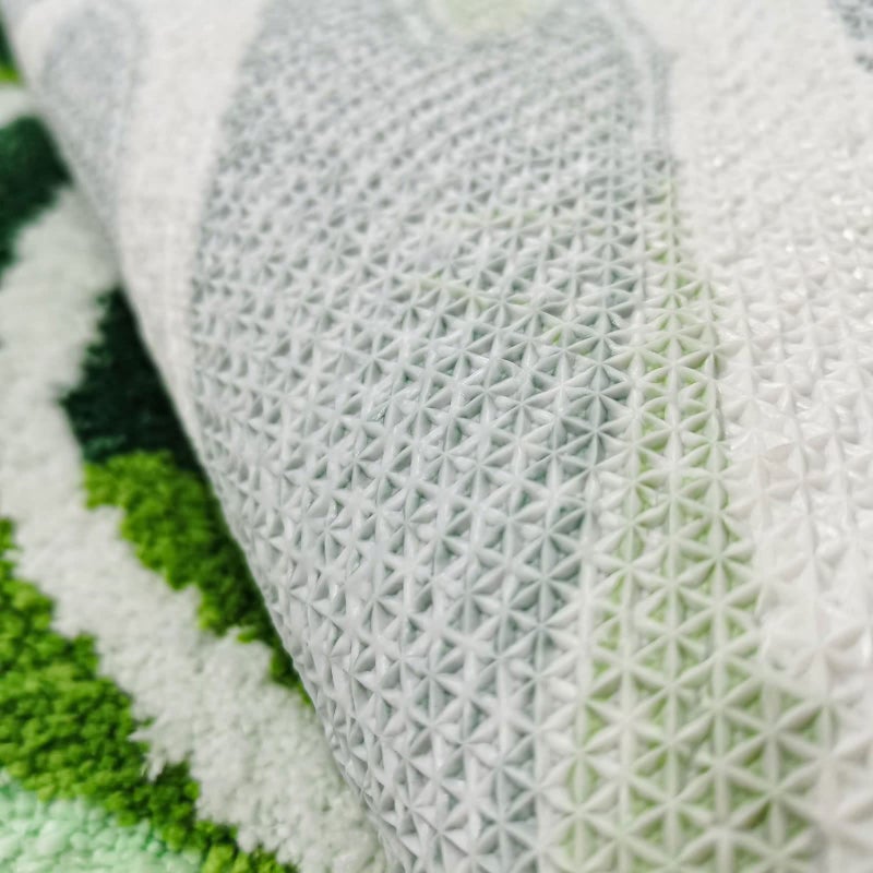 NOTASA Kids Rug Green Leaf Area Rug for Nursery Cute Bath Mat Non Slip Small Preppy Carpet for Bedroom Bathroom Children Playroom Boho Home Decor Washable 2'x2.6' - Image 5