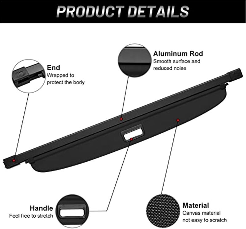 DEMULAX Retractable Cargo Cover for Bronco 2021-2022 - Image 2
