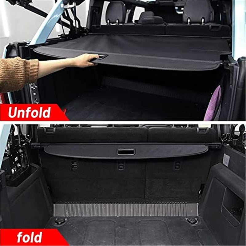 DEMULAX Retractable Cargo Cover for Bronco 2021-2022 - Image 4