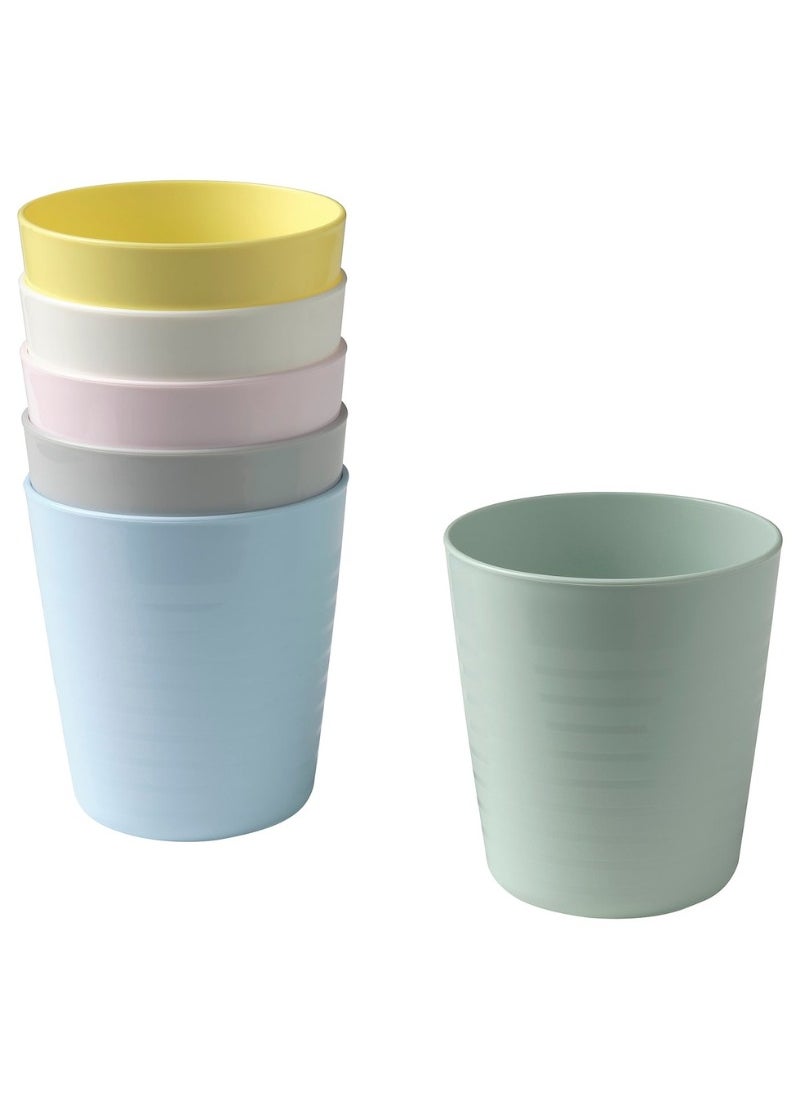 Kalas Children's Mug Set, Mixed Colours, Stackable, 6-Pack, 23 cl  - Image 1