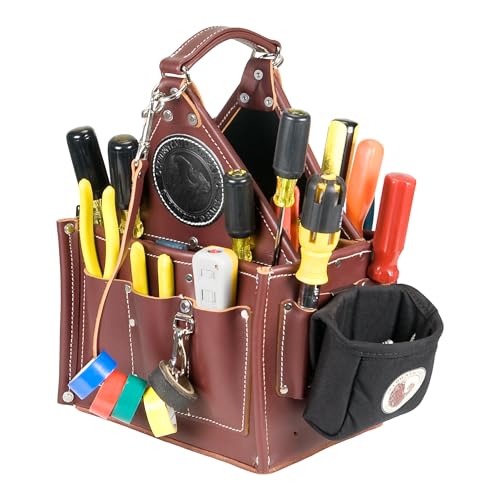 Occidental Leather Stronghold Journeyman's Tote - 16 Screwdriver Loops, 9 Compartments, 6 Pockets & 6 Tool Loops - Upright Design, Divided Interior - Made in USA - Image 1