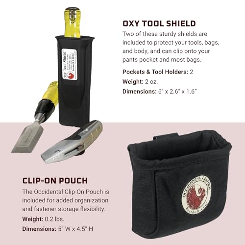 Occidental Leather Stronghold Journeyman's Tote - 16 Screwdriver Loops, 9 Compartments, 6 Pockets & 6 Tool Loops - Upright Design, Divided Interior - Made in USA - Image 4