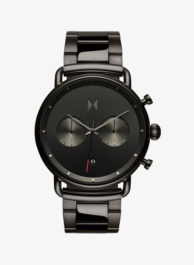 MVMT Men's Chronograph Watch, Black Dial, Black Stainless Steel Strap - Image 1
