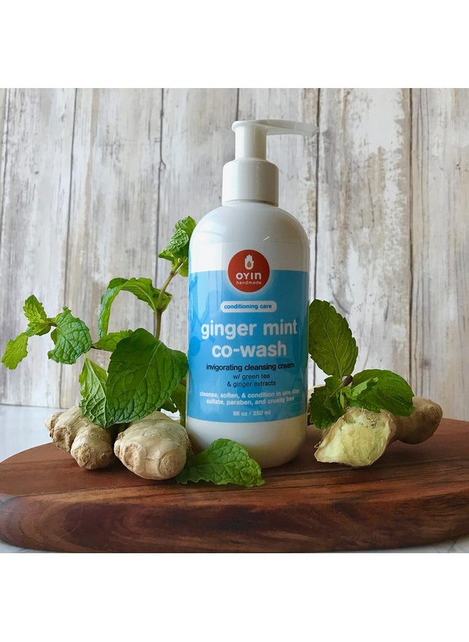 Oyin Handmade Ginger Mint Cowash With Invigorating Cleansing Cream With Green Tea & Ginger Extracts ;8 Oz  - Image 3