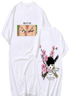 One Piece Roronoa Zoro Printed T-shirt White