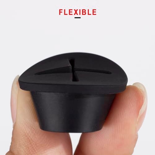 keenkee 2 PCS Cable Grommet Made of Flexible Silicone 1 Inch Desk Grommets for Table and Other Furnitures Hole Cover Cord or Wire Pass Through Black Color - Image 4