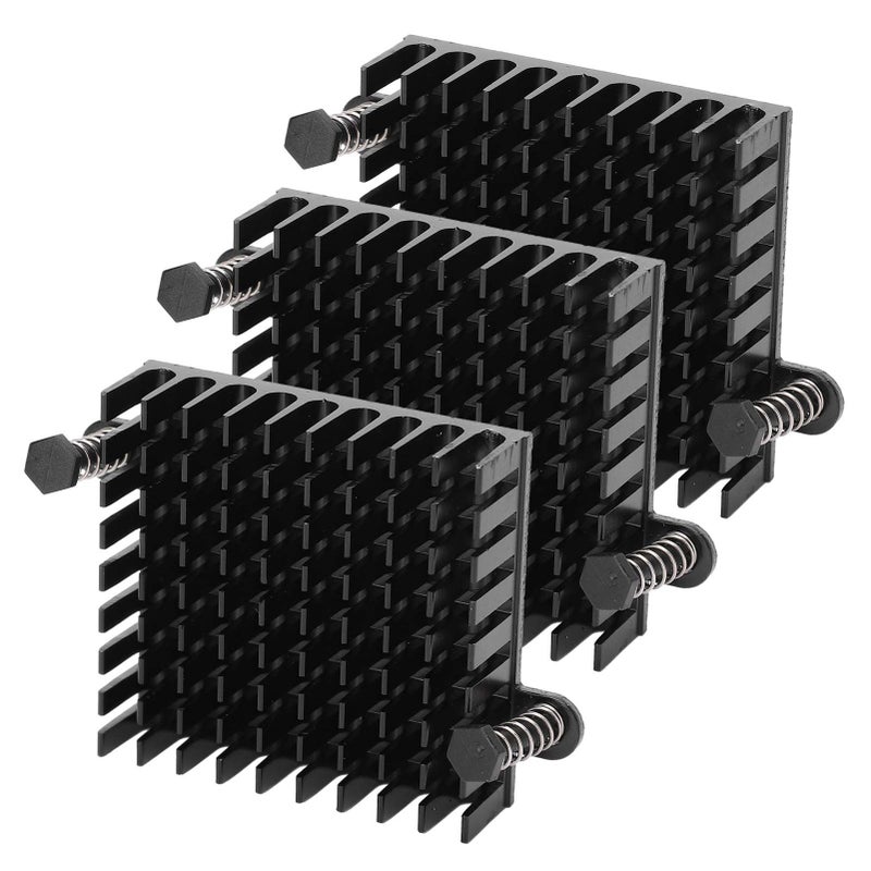 Black Aluminum Heat Sink 42x11x40mm 10pcs for CPU PCB Amplifiers Cooling - Image 3