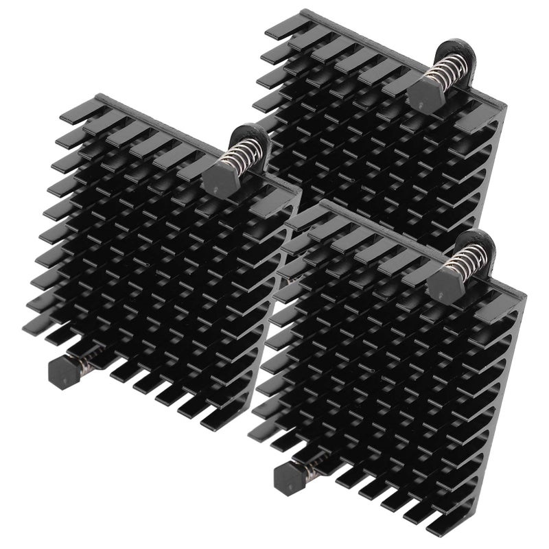 Black Aluminum Heat Sink 42x11x40mm 10pcs for CPU PCB Amplifiers Cooling - Image 4
