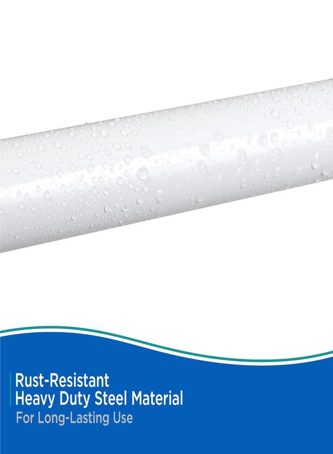 كيني قضيب ستارة حمام كيني KN61423 للتثبيت الدائم في زاوية كابينة الاستحمام، مقاس 36 بوصة × 36 بوصة، طول ثابت، لون أبيض، أنابيب فولاذية مقاومة للصدأ بقطر 1 بوصة - Image 4