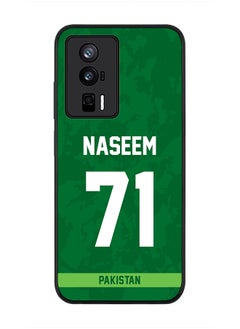 Stylizedd Cover for Xiaomi Poco F5 Pro 5G / Xiaomi Redmi K60 / Xiaomi Redmi K60 Pro Case , Rugged Black Soft Cover Player Name - Naseem Shah, Jersey Number- 71  - Image 1