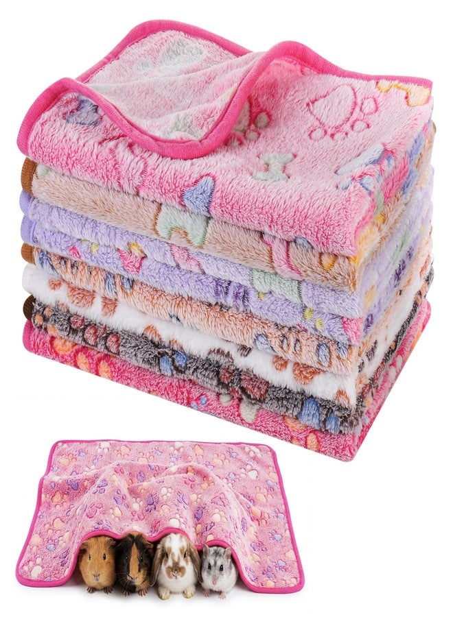 Huiguli 8 Pcs Guinea Pig Bedding Cage Liners Washable Fleece Pads Reusable Small Animal Blankets Pet Pee Pad Soft Flannel for Guinea Pig, Rabbit, Ferret, Hamster, Puppy, Cats(24 x 16 inches) - Image 1