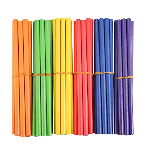 TDOCK 60 Pcs Rhythm Sticks for Kids Bulk, Wood Music Lummi Sticks, 6 Colors - Image 1
