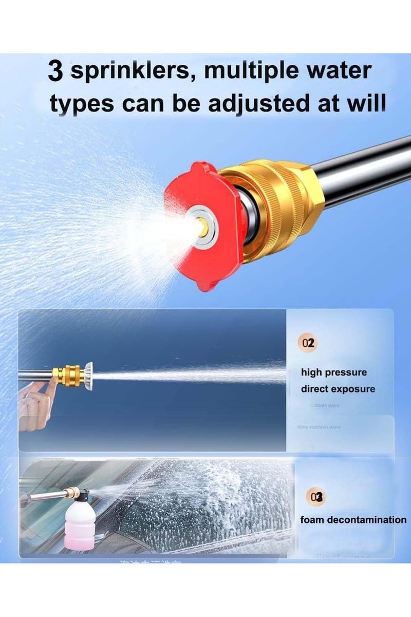 Wireless Charging Washer Water Spray Gun 30 Bar Pressure Lithium Battery Lasts 60 Minutes with Full Charge Portable High Pressure Car Washer for Cleaning Car Fence Walls Roof - Image 2