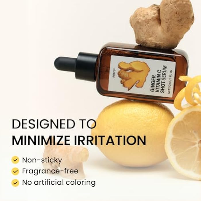 delphyr Ginger Vitamin C Shot Serum | Daily serum with Ginger Extract & Vitamin C | Targets dark spots and dullness | Korean vegan skincare for all skin types - Image 5