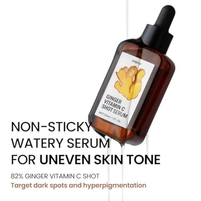 delphyr Ginger Vitamin C Shot Serum | Daily serum with Ginger Extract & Vitamin C | Targets dark spots and dullness | Korean vegan skincare for all skin types - Image 3