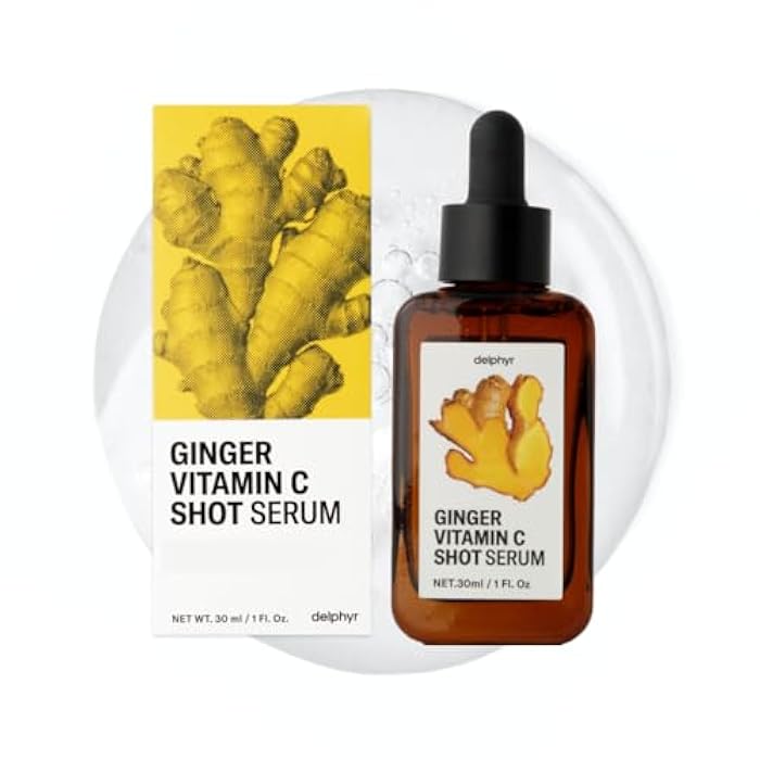 delphyr Ginger Vitamin C Shot Serum | Daily serum with Ginger Extract & Vitamin C | Targets dark spots and dullness | Korean vegan skincare for all skin types - Image 1