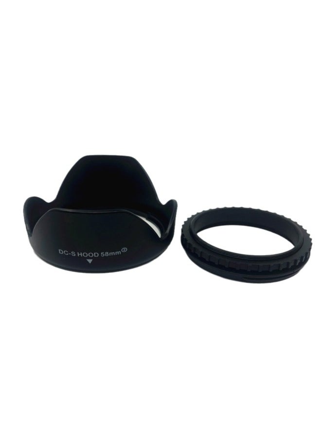 Generic - 49mm-82mm Hood Can Be Buckled Lotus Hood Screw Mask Universal 49MM-82MM Caliber Lens-Color:82MM - Image 1