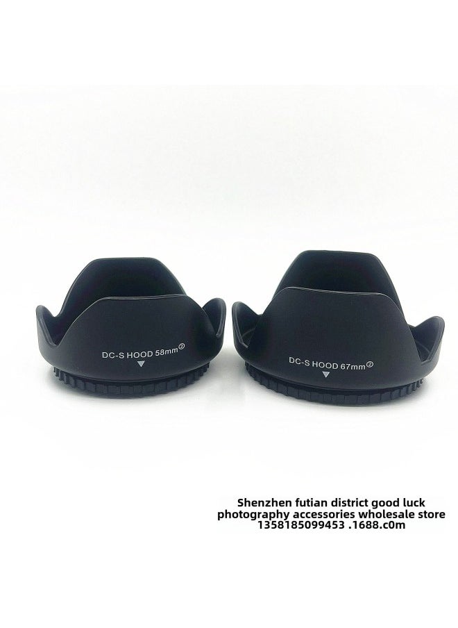 Generic - 49mm-82mm Hood Can Be Buckled Lotus Hood Screw Mask Universal 49MM-82MM Caliber Lens-Color:82MM - Image 1