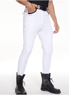 General Men Horse Riding Pants Knee Grip Equestrain Breeches Clothes Silicone Leggings Horseback Riding Tights  - Image 1