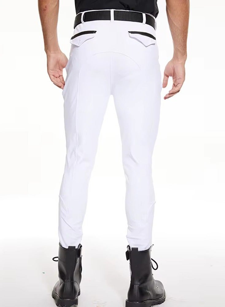 general Men Horse Riding Pants Knee Grip Equestrain Breeches Clothes Silicone Leggings Horseback Riding Tights - Image 2