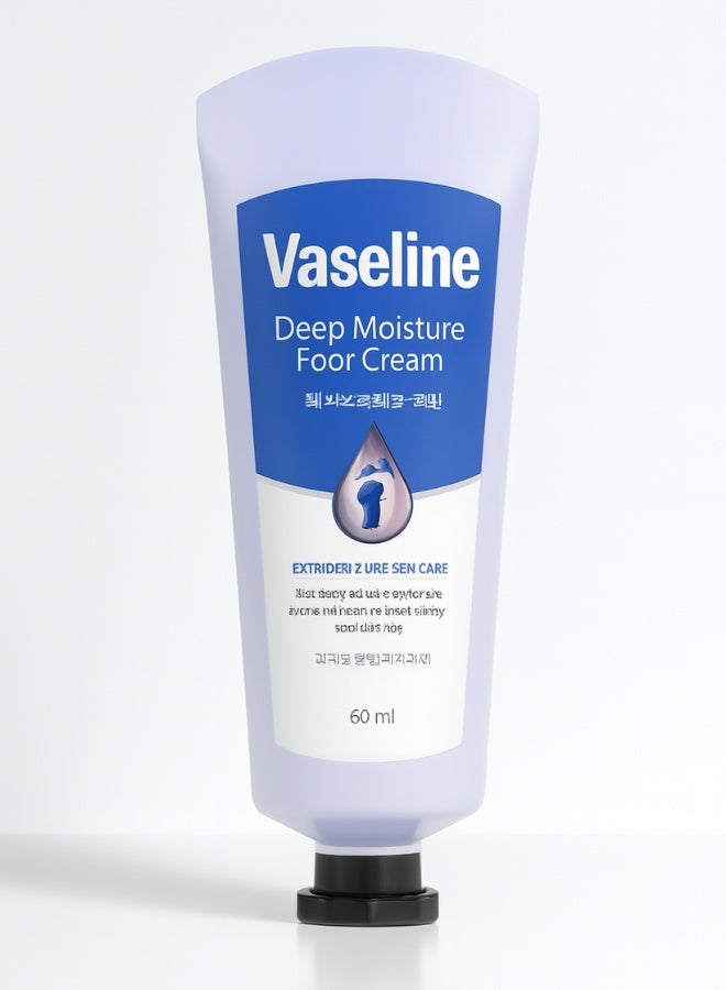فازلين كريم ترطيب عميق للقدمين 60 مل كريم مرطب للقدم الجافة والمتشققة يمنح النعومة والترطيب عناية وتغذية لبشرة القدم - Image 1