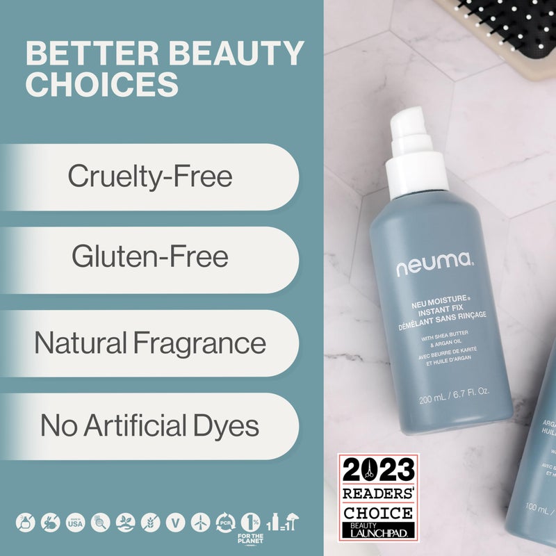 Neuma Neu Moisture Instant Fix Leave In Hair Treatment Spray 6.7Fl. Oz. Detangles, Nourishes, Protects, Kalette, Coconut, and Vanilla Scent - Image 3