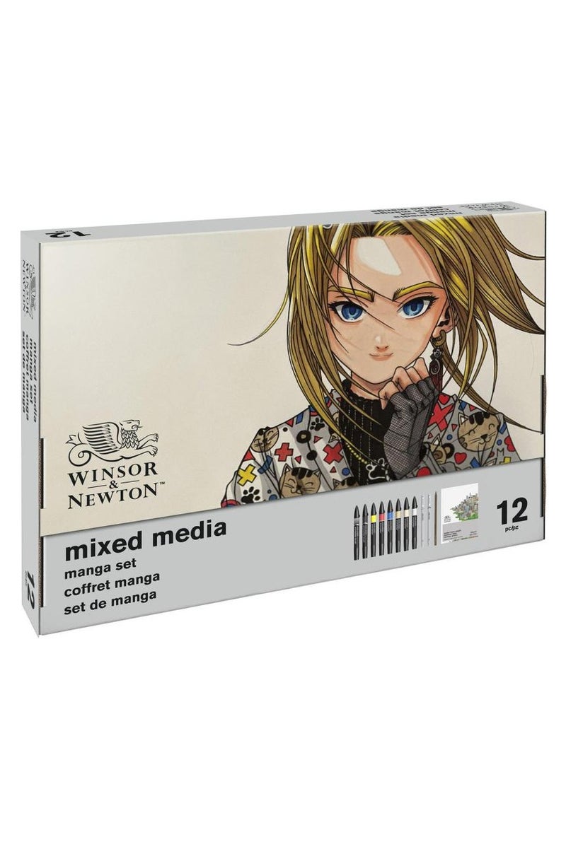 WINSOR & NEWTON Mixed Media Manga Set Graphic Art Marker Assorted Color Twin Tip  - Image 1