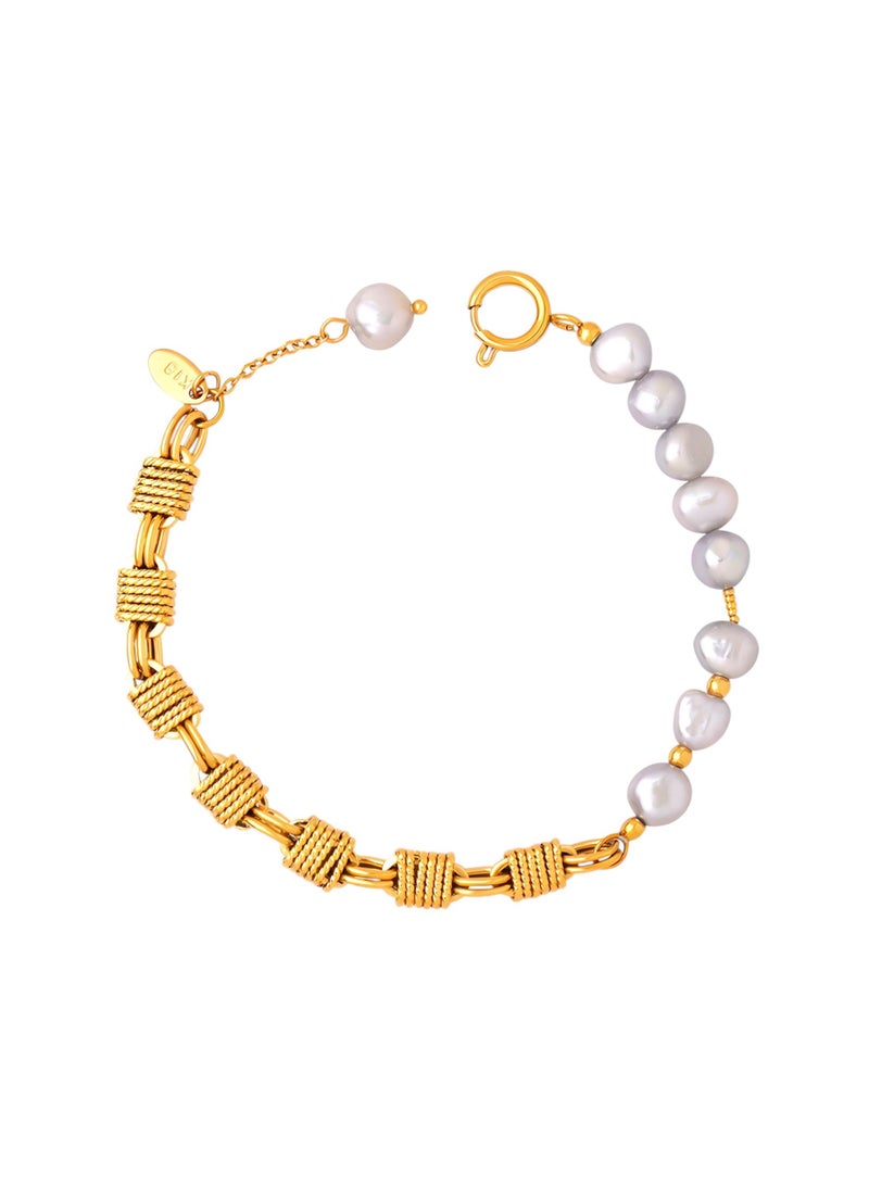 كاف كريشنس سوار مطلي بالذهب عيار 18 قيراط من كاف كرييشن للفتيات والنساء مقاوم للماء ومقاوم لمياه البحر للاستخدام اليومي - Image 1