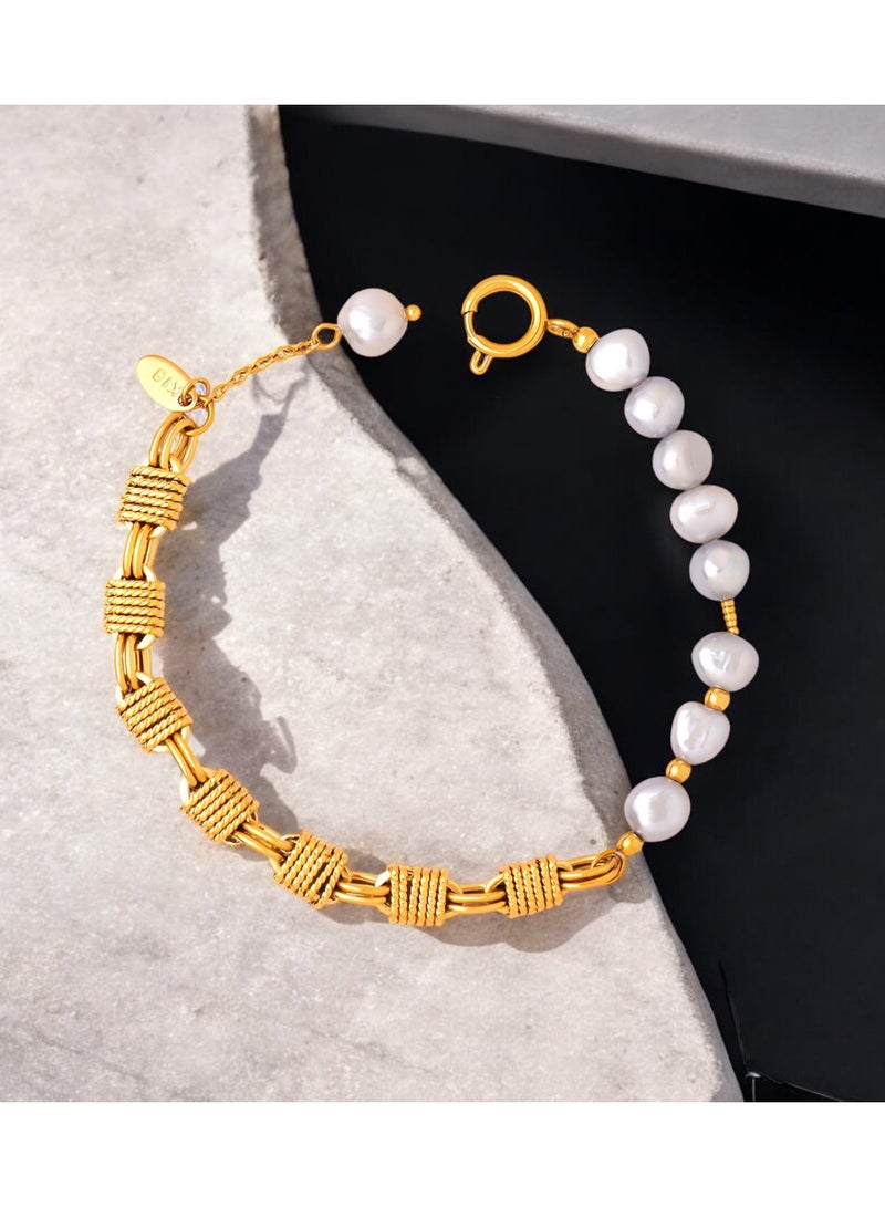 كاف كريشنس سوار مطلي بالذهب عيار 18 قيراط من كاف كرييشن للفتيات والنساء مقاوم للماء ومقاوم لمياه البحر للاستخدام اليومي - Image 2