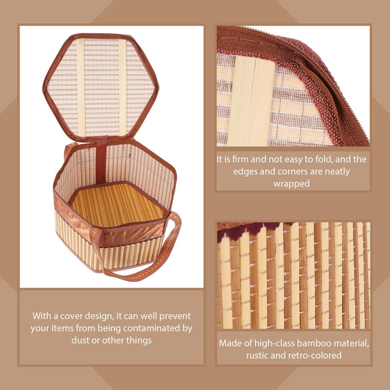 Woven Crab Storage Basket with Handle Portable for Home and Festival Use - Image 4