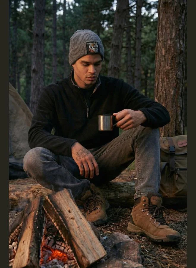 Buratti Buratti Regular Fit Anti-Pilling Non-Pilling Standing Collar Thick Winter Raised Polar Fleece Men's POLAR 5896700