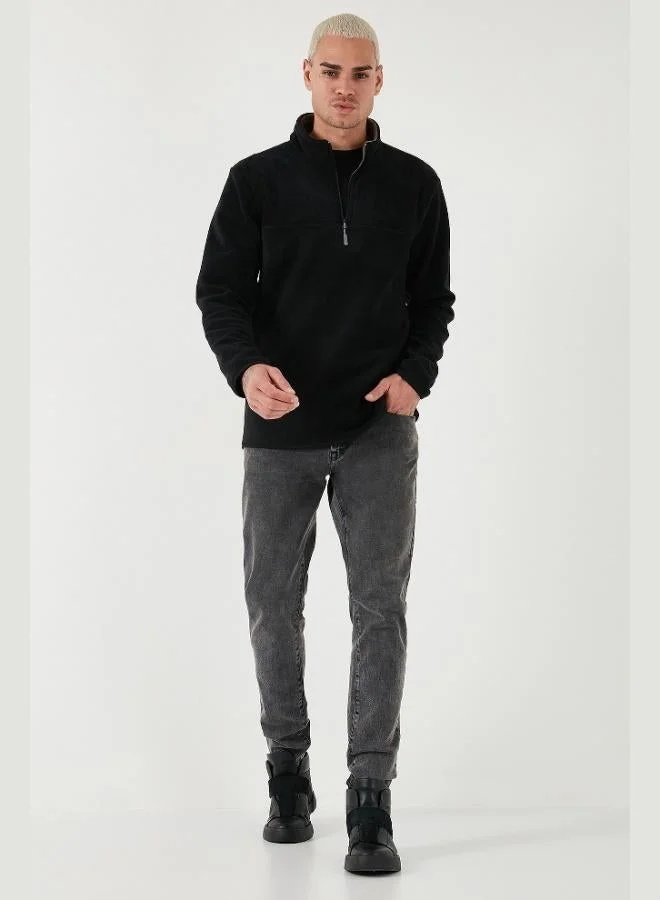 Buratti  Buratti Regular Fit Anti-Pilling Non-Pilling Standing Collar Thick Winter Raised Polar Fleece Men's POLAR 5896700 for Men | Best Price UAE