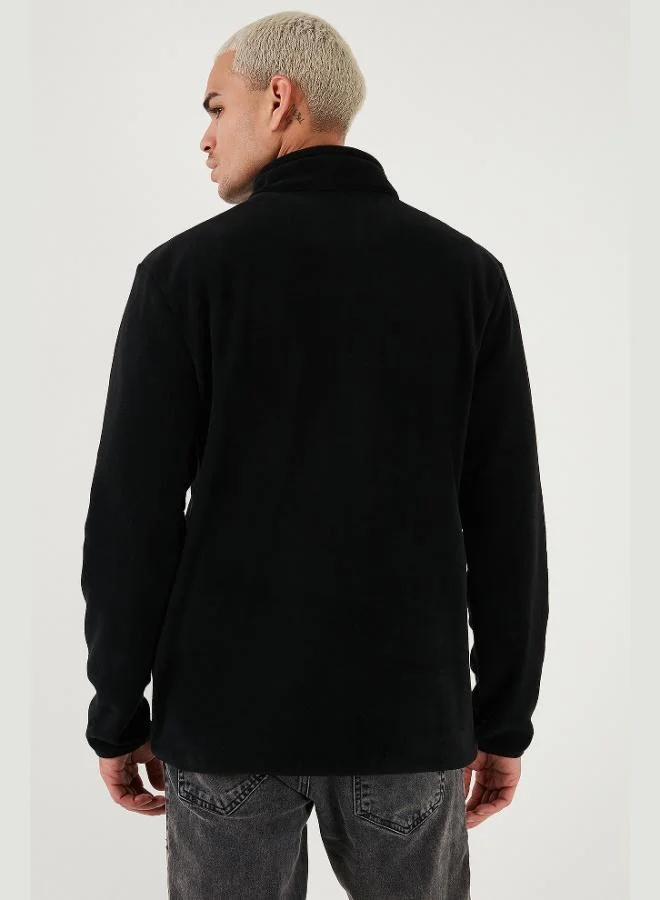 Buratti  Buratti Regular Fit Anti-Pilling Non-Pilling Standing Collar Thick Winter Raised Polar Fleece Men's POLAR 5896700 for Men | Best Price UAE