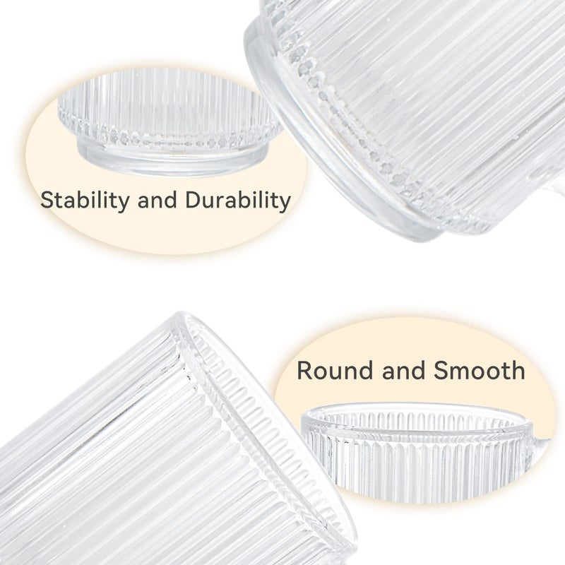 D.M DESIGNÂ·MASTER [6 PACK, 12 OZ] - Premium Glass Coffee Mugs with Handle. Transparent Tea Glasses for Hot/Cold Beverages, Perfect Design for Americano, Cappuccino, Tea and Beverage. - Image 4