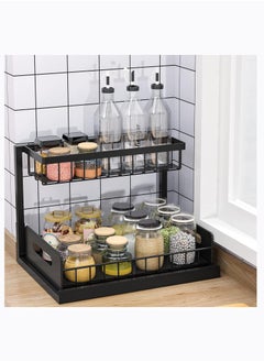 Arabest Under Sink Organizer, Pull Out Cabinet Organizer 2-Tier Slide Out Sliding Shelf Under Cabinet Storage Multi-Use for Under Kitchen Bathroom Sink Organizers and Storage  - Image 4