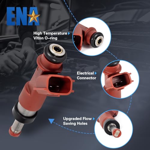 ENA مجموعة من 6 حقن وقود متوافقة مع تويوتا لكزس سيينا أفالون هايلاندر فينزا RAV4 كامري ES350 RX350 V6 3.5L 2005 2006 2007 2008 2009 2010 2011 2012 2013 2014 2015 استبدال لـ FJ763 - Image 2