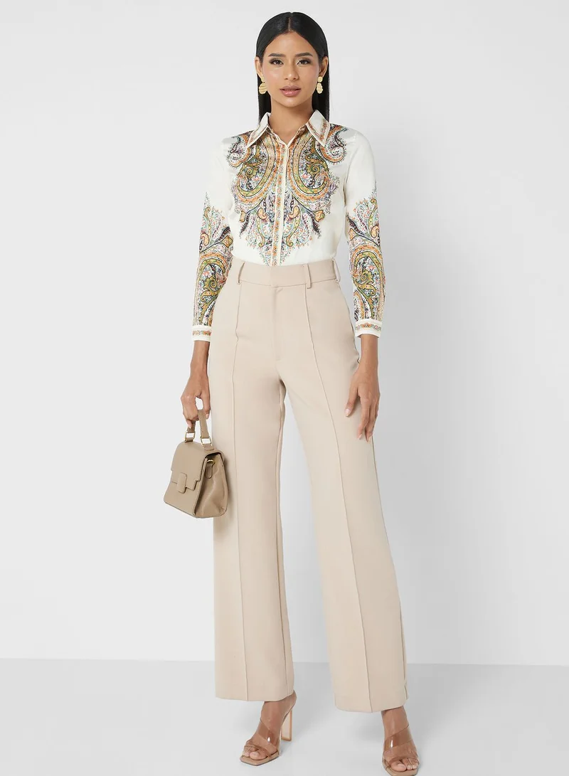 ELLA Printed Button Down Shirt