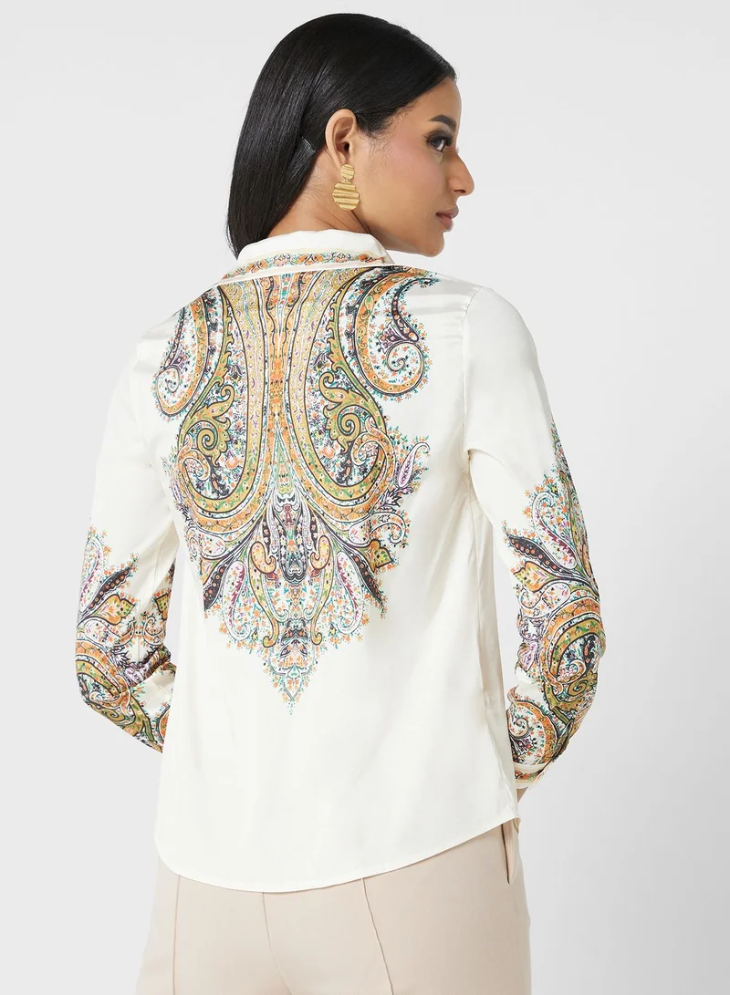 ELLA Printed Button Down Shirt
