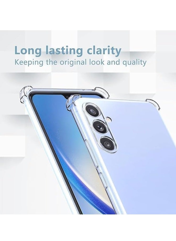 Salab Samsung Galaxy A15 Case, for Samsung A15 Phone Case Clear, Reinforced Corners Scratch Resistant TPU Rubber Soft Silicone Protective Cover for Samsung Galaxy A15 2023 (Crystal Clear) - Image 4