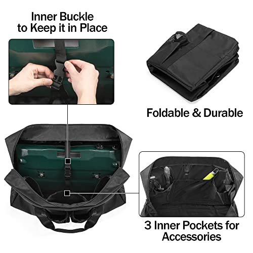 samdew Camp Stove Carry Case, Camping Stove Storage Bag Compatible with Coleman 2-Burner Gas Stove, Portable Carrying Cover Compatible with Camp Chef Everest Stove, with Grill Tools Pockets, Bag Only - Image 2