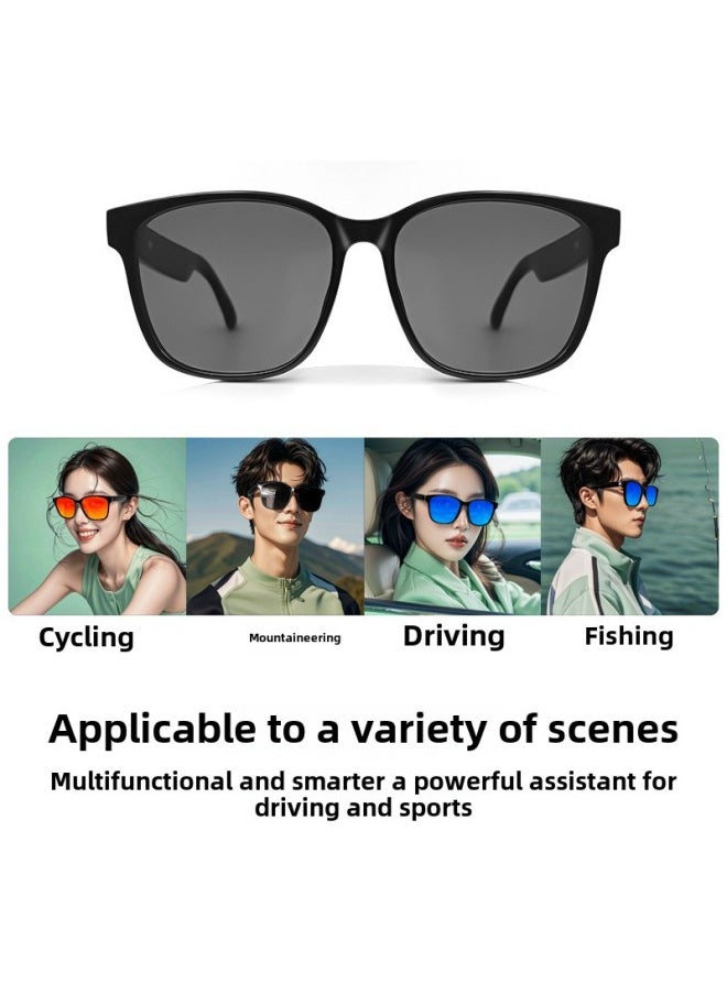 Generic Smart Bluetooth Glasses GS08 Song Call Navigation Anti-ultraviolet Polarized Lens Foreign Trade-Color:Black  - Image 3
