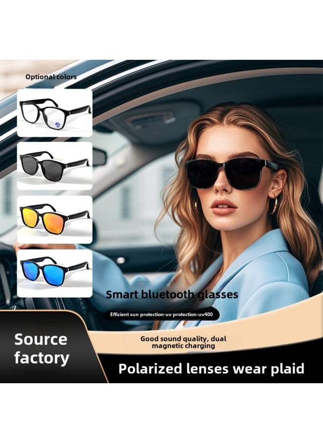 Generic Smart Bluetooth Glasses GS08 Song Call Navigation Anti-ultraviolet Polarized Lens Foreign Trade-Color:Black  - Image 2